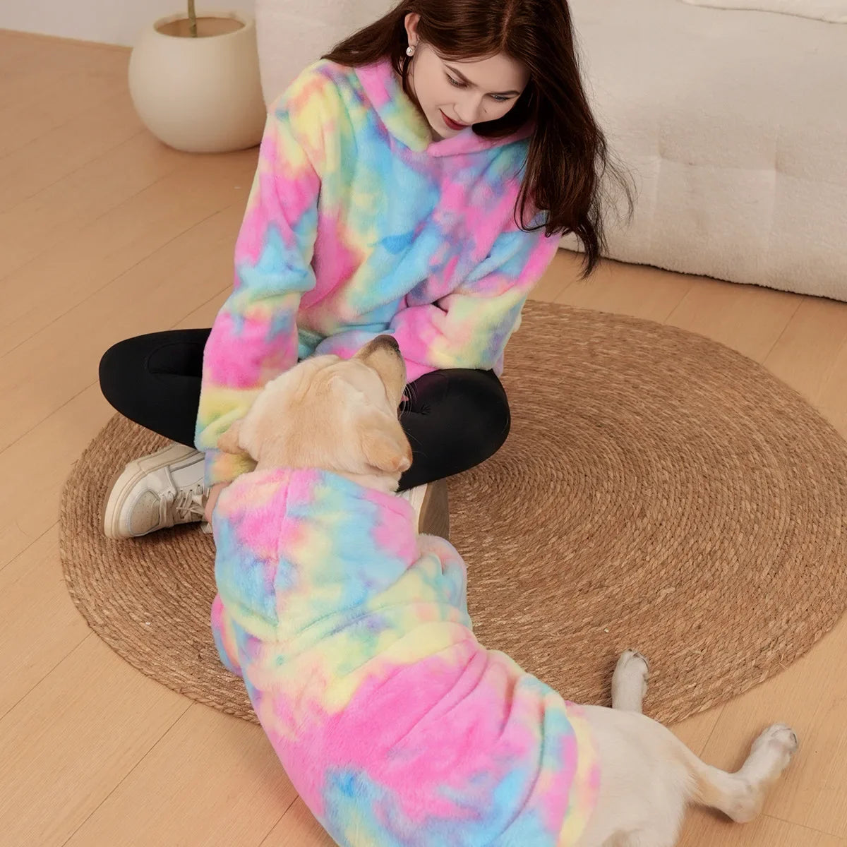 Rainbow matching hoodie set