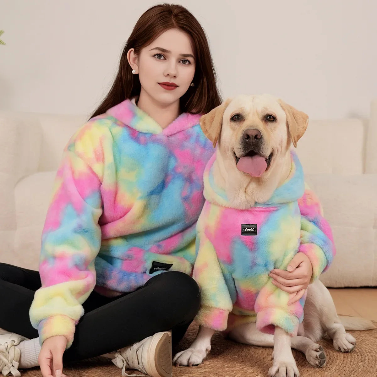 Rainbow matching hoodie set