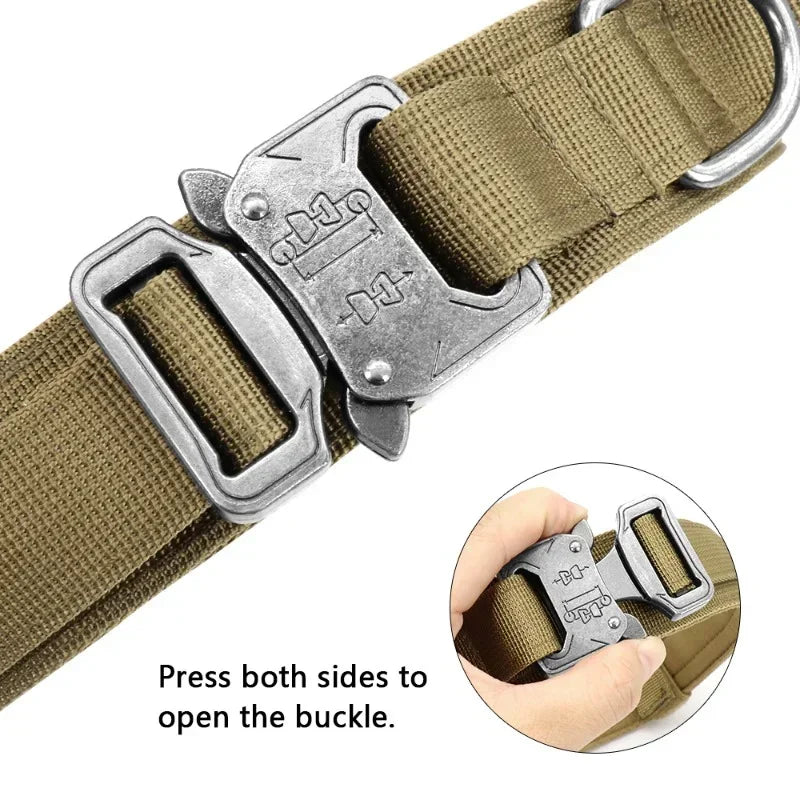 Nylon Tactical Dog Collar with Handle