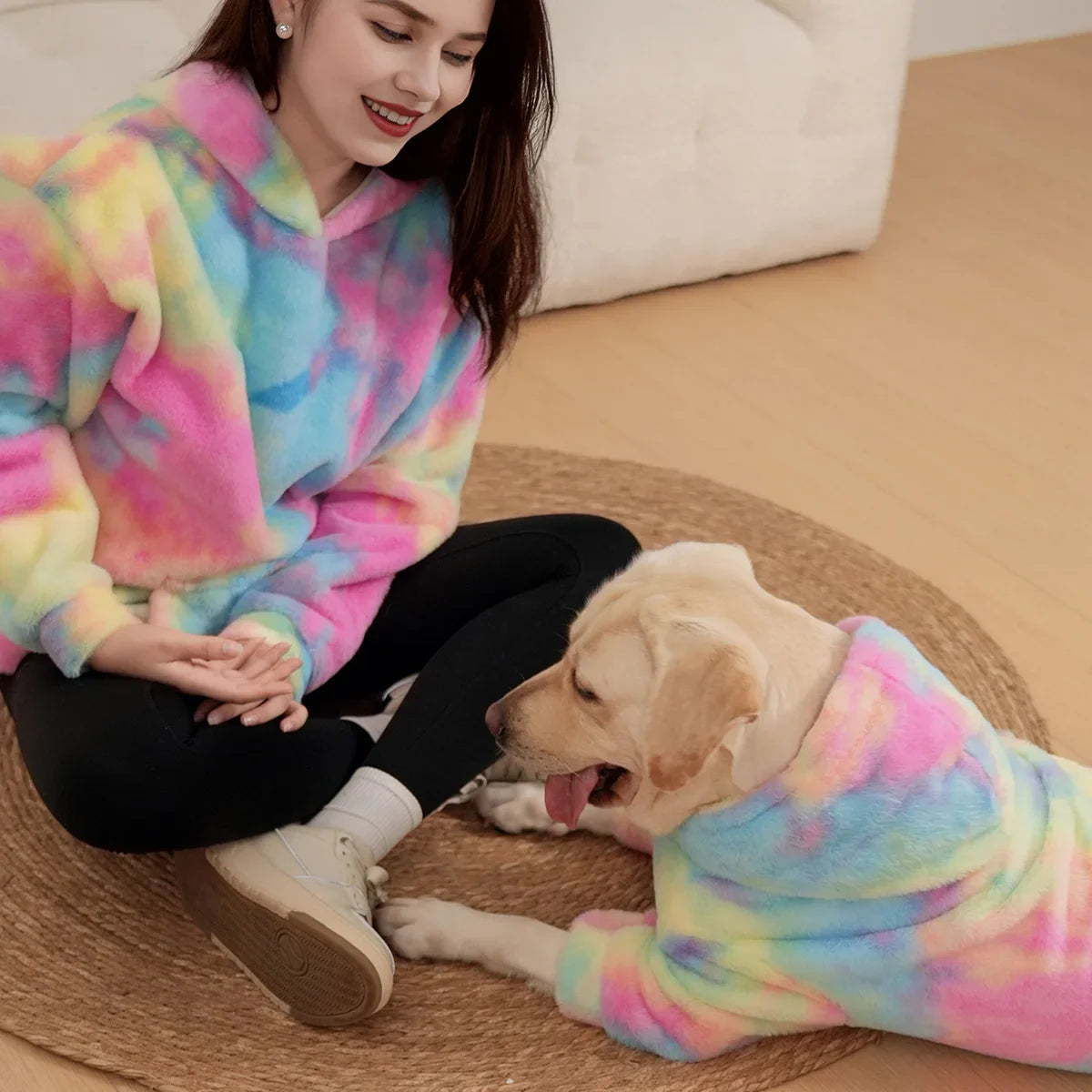 Rainbow matching hoodie set